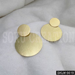 Gold plated Statement Circle Unique Design of Drop and Dangle Earring SKU6619