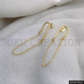 Gold plated Statement & Chain Unique Design of Drop and Dangle Earring SKU6622