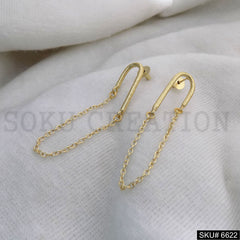 Gold plated Statement & Chain Unique Design of Drop and Dangle Earring SKU6622