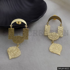 Gold plated Statement Unique Design of Drop and Dangle Earring SKU6633