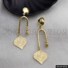 Gold plated Statement Unique Design of Drop and Dangle Earring SKU6636