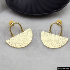 Gold plated Statement Unique Handmade Design of Drop and Dangle Earring SKU6644