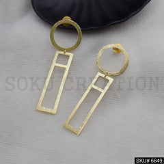 Gold plated Statement Unique Handmade Design of Drop & Dangle Earring SKU6649