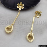 Gold plated Statement Unique Handmade Design of Drop & Dangle Earring SKU6651