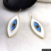 Gold plated Evil Eye Ear Wire Earrings SKU6668