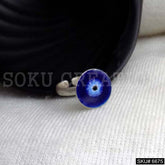 Silver Plated Unique Designer Evil Eye Adjustable Handmade Ring SKU6675