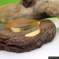 Gold Plated Plain Unique Dengin of Cuff SKU6724
