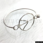 Gold Plated Statement Designer Unique Open and Lock Bangle SKU6745