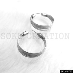 Silver Plated Multi Wire Designerof Push Back Earrings SKU6753