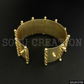 Gold Plated Twisted Wire Gold Beads Round Shape Design of Unique Cuff SKU6769