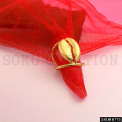 Gold Plated Unique Gold Shell Designer Handmade Ring SKU6775