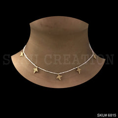 Gold plated Natural leaf Handmade Necklace SKU6815