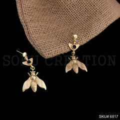 Gold plated Drop & Dangle Dragon fly Earring SKU6817