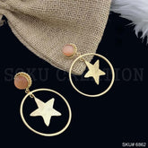 Gold plated Drop and Dangle Gemstone Light Star Earring SKU6862