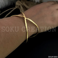 Gold Plated Delicate Tangle Design of Unique Cuff SKU6893