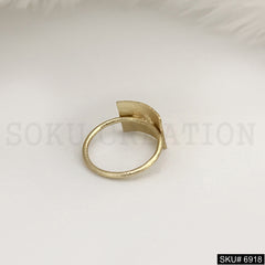 Gold Plated Handmade Plain Unique Ring SKU6918