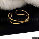 Gold Plated Delicate Tangle Design of Unique Cuff SKU6927