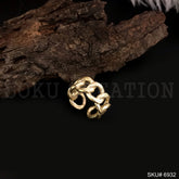 Gold Plated Handmade Plain Cable Unique Ring SKU6932