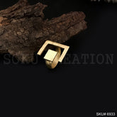 Gold Plated Handmade Plain Square Unique Ring SKU6933