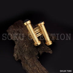 Gold Plated Unique Statement Gemstone Adjustable Handmade Ring SKU7066