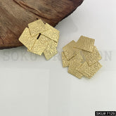 Gold plated Unique Statement Design Flower Jewelry Set Earring sand Ring SKU7129