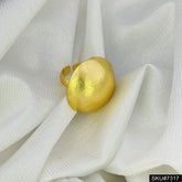 Gold plated plain Geometric Adjustable Ring SKU7317