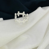 Silver plated adjustable band Ring SKU7320