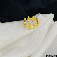 Silver plated adjustable band Ring SKU7320
