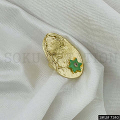 Gold plated Necklace Earring and Ring SKU7340