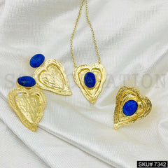 Gold plated Necklace and Earring SKU7342