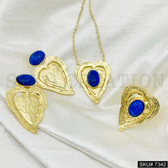 Gold plated Necklace and Earring SKU7342