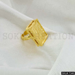 Gold Plated Texture Design of Pendant Necklace Earring and Ring SKU7346