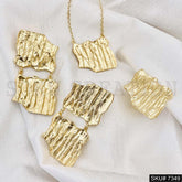 Gold Plated Pendant Necklace Earring and Ring SKU7349