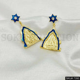 Gold Plated Gemstone Drop and Dangle Earring SKU7350