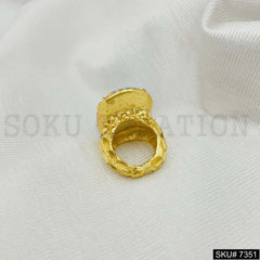 Gold Rose and Silver Plated Ring Gemstone Ring SKU7351