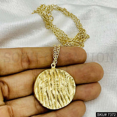 Gold Plated Pendant Necklace Earring and Ring SKU7372