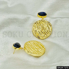 Gold Plated Gemstone Drop and Dangle Earring SKU7375