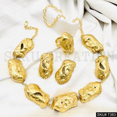 Gold Plated Pendant Necklace Bracelet Earring and Ring SKU7383