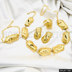 Gold Plated Pendant Necklace Bracelet Earring and Ring SKU7383