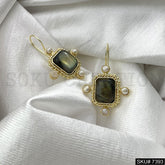 Gold plated Kidney Ear Wire Earring SKU7393