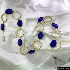 Gold plated gemstone Necklace SKU7399