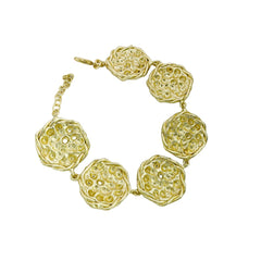 A Unique Designer Party Era Bracelet in Gold Plated SKU7422