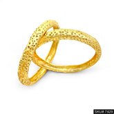 Engraved Dots Gold plated Bangle SKU7429