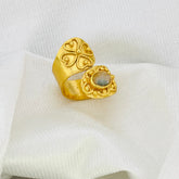 Gold plated handcrafted adjustable Ring