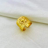 Gold plated texture star adjustable Handcrafted Ring SKU7249