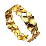Gold Plated Leaves Unique Designer Cuff SKU5887