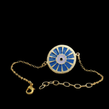 A Big Evil Eye Protective Bracelet in Gold Plated SKU6104