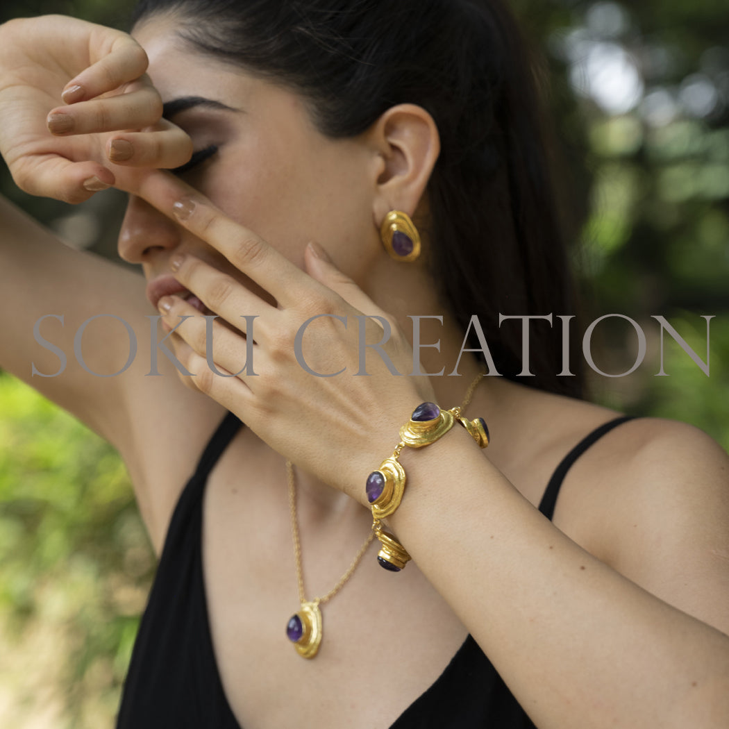 A Gold plated Designer Jewelry Set