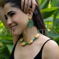 Gold plated Thread Designer Jewelry Set