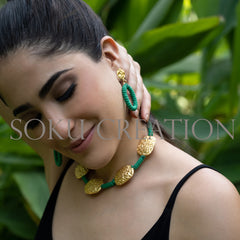 Gold plated Thread Designer Jewelry Set
